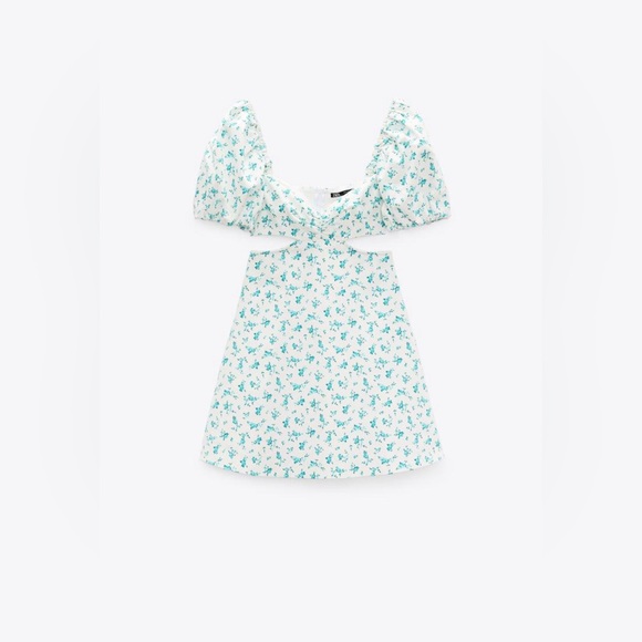 Zara Cut Out Printed Dress. New With Tags. - Picture 8 of 9